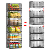 Jakyitvi stackable pantry baskets on shelf