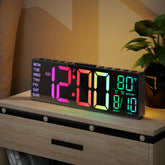 JALL 10-5 inch digital alarm clock with large LED display on desk