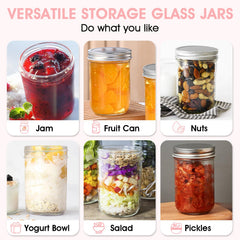 Wedding favors glass jars 16oz pack
