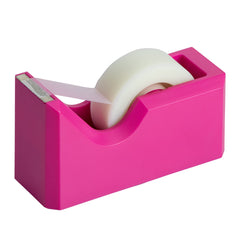 JAM PAPER Colorful Desk Tape Dispensers Pink front view