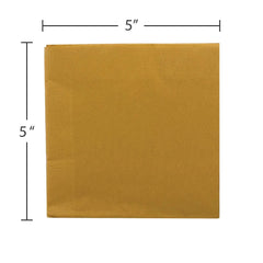 Gold 5x5 cocktail napkins by JAM PAPER 50 per pack