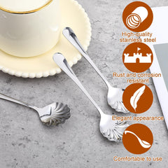 stainless steel dessert spoon with thickened handle