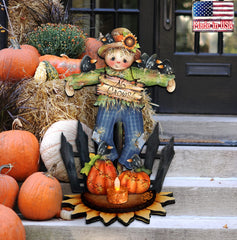 Jamie Mills-Price Halloween No Crows Scarecrow 24x18 inches indoor outdoor decoration