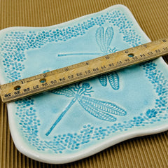 JANECKA free form pottery dragonfly tray decorative tray