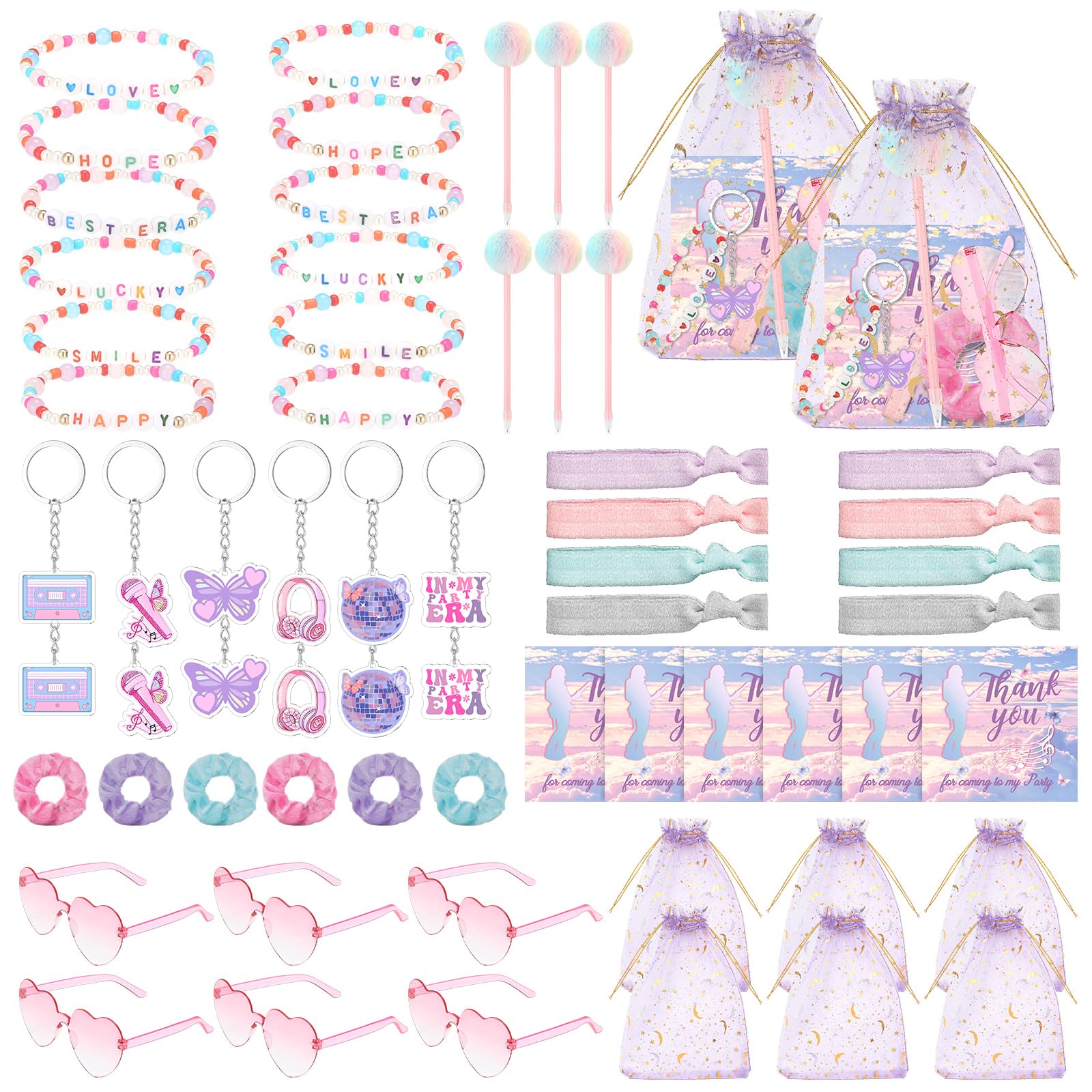 Janinka 62 Pcs singer theme party favors bulk contents