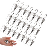 JANYUN 30 pack mini heavy duty hook clip metal curtain clip for drapes