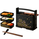 JapanBargain 1951 three-tier bento box front view
