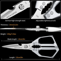 Poultry shears with ergonomic aluminum grip product image