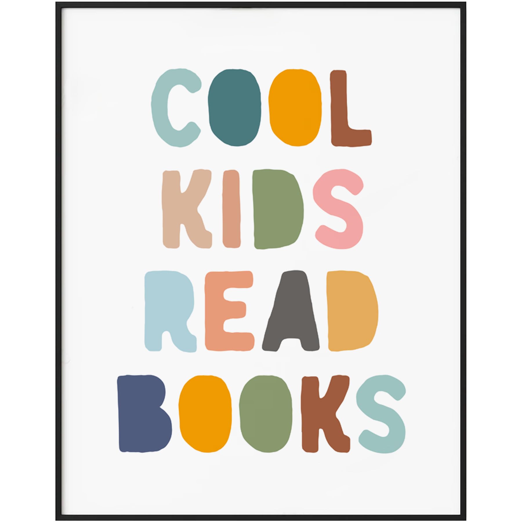 Japrex Cool Kids Read Books Poster for classroom 8x10 unframed