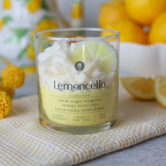 Jarful House Lemoncello candle natural soy coconut wax 9 oz label
