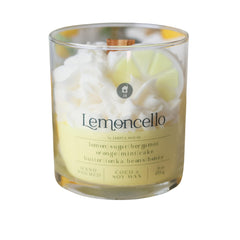 Jarful House Lemoncello dessert candle 9 oz side view