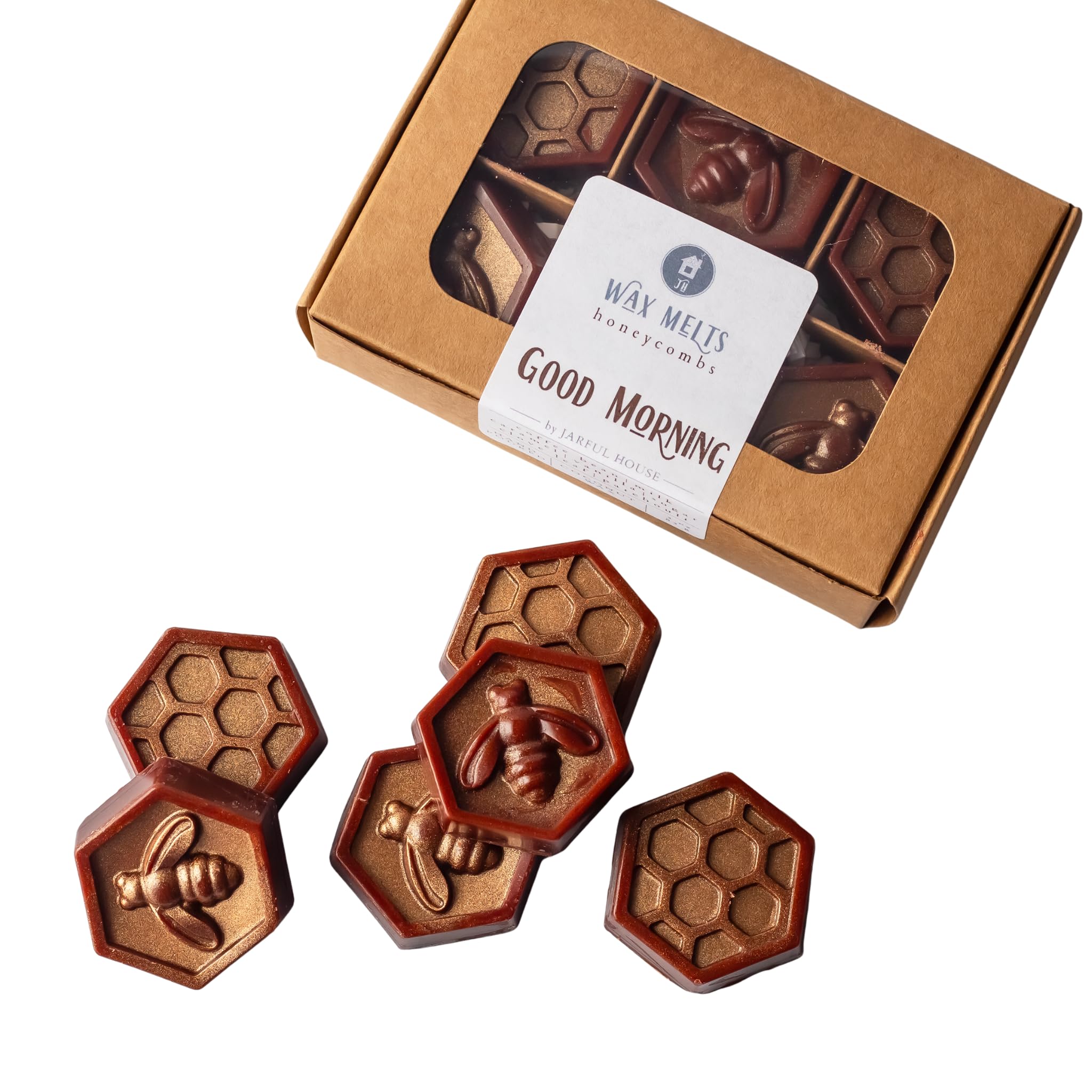 Jarful House Good Morning Wax Melts honeycomb pack of 6 in kraft box