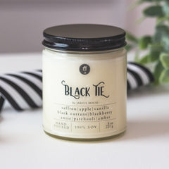 Black Tie fragrance notes saffron anise patchouli amber and black currant by Jarful House