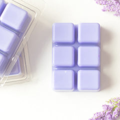 Natural coco wax Lavender Meadow melts color light purple