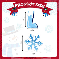 Snowman and snowflake magnets for garage door and refrigerator