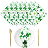 JarThenaAMCS cloth napkins 18x18 inch green shamrock design