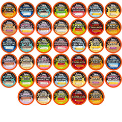 Java Factory flavored coffee pods assorted sampler packaging