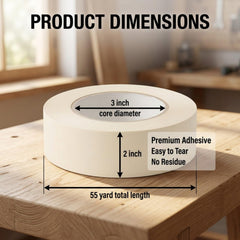 JayJayup masking tape four rolls each 55 yards for painting projects