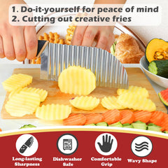 Crinkle-cut fries prepared with JAYVAR slicer