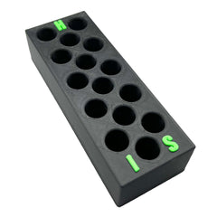 Desk organizer holds 15 cartridges pens and batteries