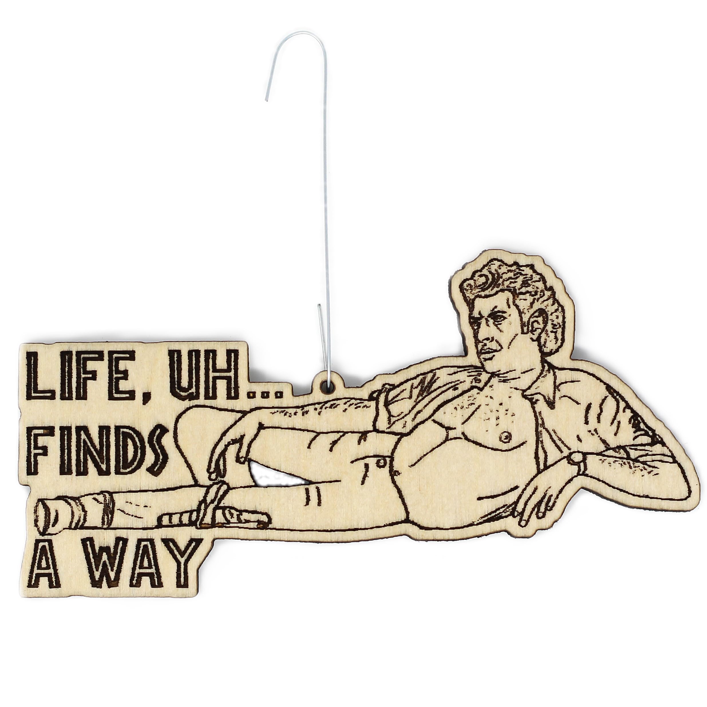 Jeff Goldblum Christmas Ornament birch wood handcrafted