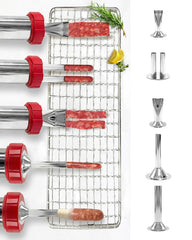 Jerky gun with aluminum handle for ground meat use