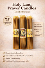 Three bundles totaling 99 candles for liturgy