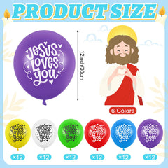 Red Jesus Loves You Balloons for baptism or church events