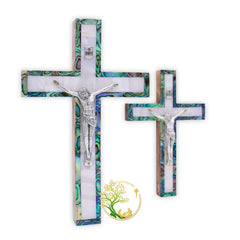 Silver plated Jesus on wall cross