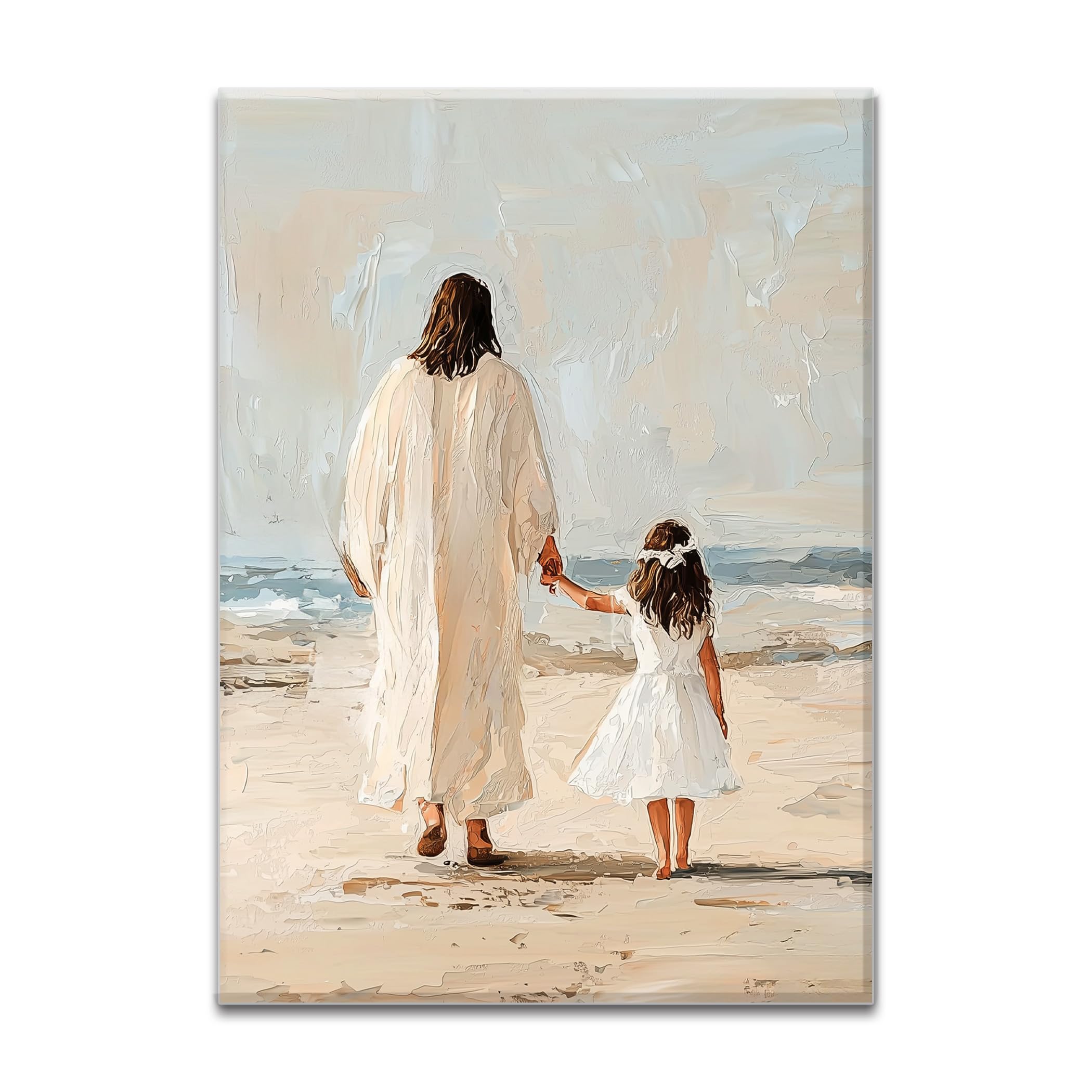 Jesus Walk with Child acrylic magnet for refrigerator display