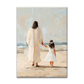 Jesus Walk with Child acrylic magnet for refrigerator display