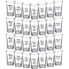 Jetec 28 Pcs Christmas Funny Shot Glasses set featuring 7 styles for adults