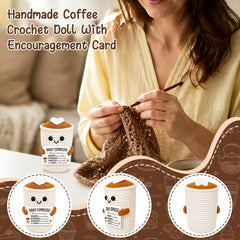 Crochet coffee lovers gift by JEWGLO for women