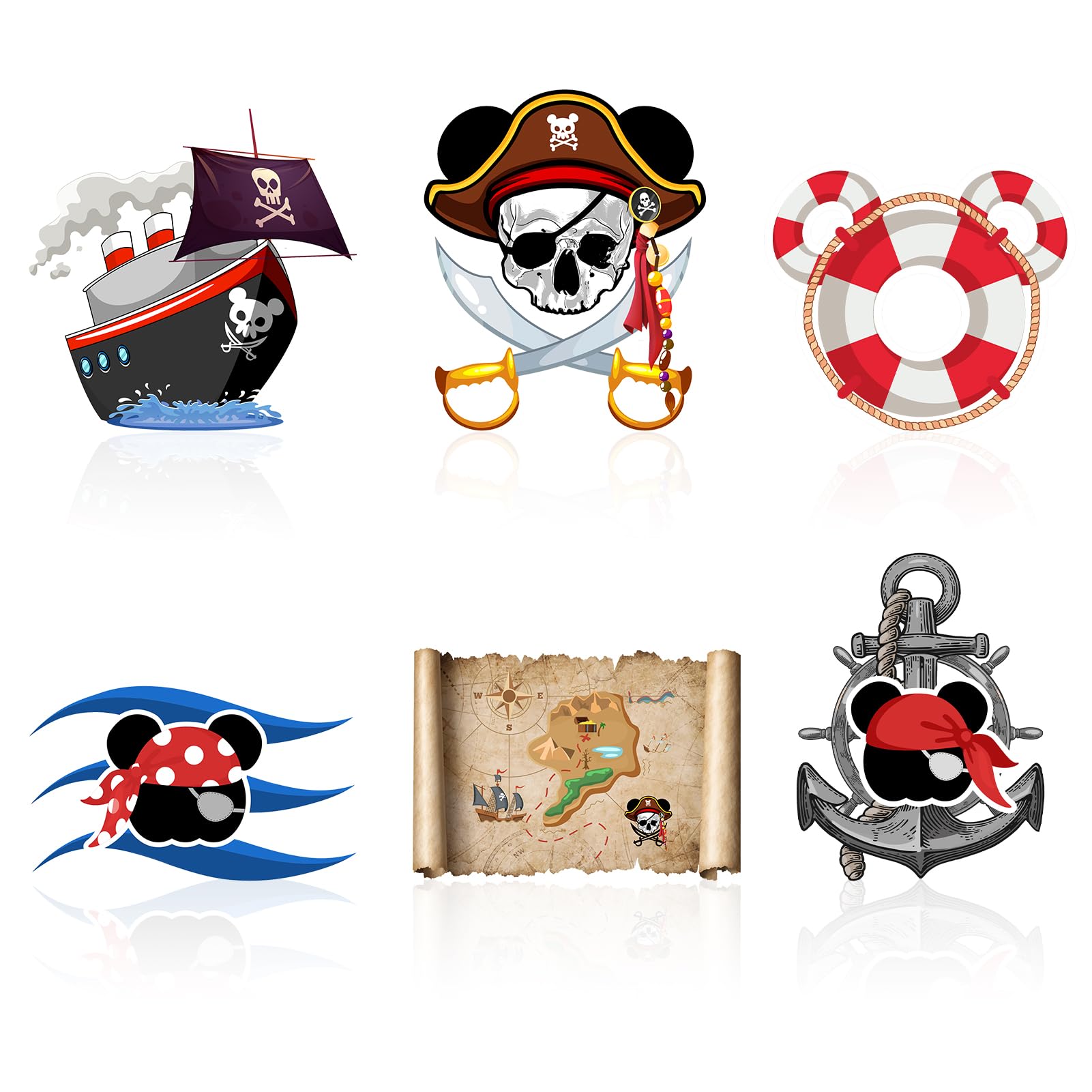 JieyueJewelry cruise door magnet stickers set showing anchors and ship icons