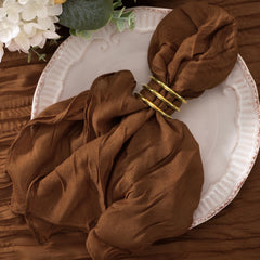 Jimtx Cheesecloth Napkins set of 20 brown 21x21 napkins
