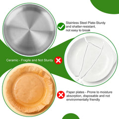 Dishwasher safe stainless steel plate by JINGLENK