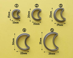 Moon polymer clay cutter set 5 Jinnyous Jewellery image 2