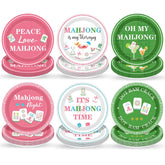 Jisfigtrh 48PCS Mahjong Party Plates six styles