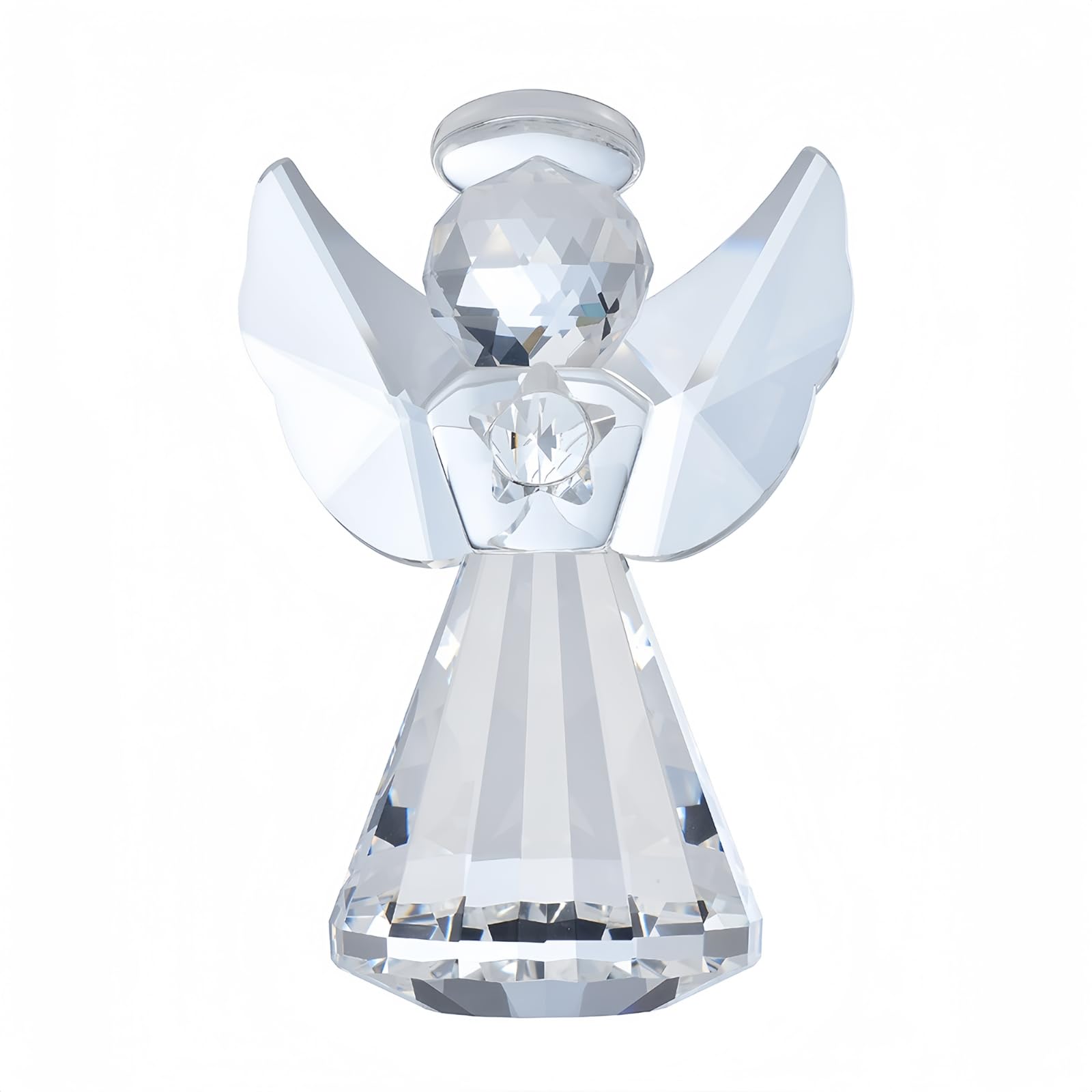Jiskenis Guardian Angel Figurine crystal angel statue 3.3 inches tall