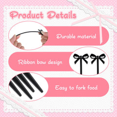 PS material black bow skewers by JJUNW