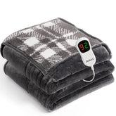 JKMAX heated electric blanket full size grey