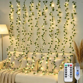 JMEXSUSS vines with lights pothos curtain lights 200 LEDs close up