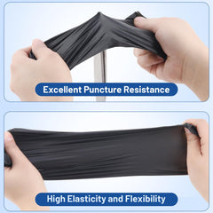 Nitrile gloves with textured fingertips for grip