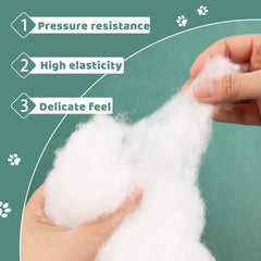 Recycled polyester fiberfill material for stuffing