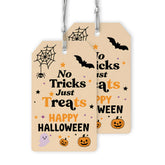 JNSVIEA 40 PCS Halloween Gift Tag set 2 x 3.5 inches No Tricks Just Treats