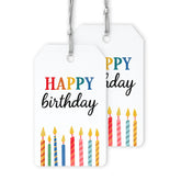 JNSVIEA 40-pc rainbow happy birthday gift tags 2x3.5 inch