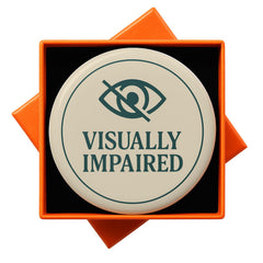 JNSVIEA durable visually impaired pin badge button 2.3 inch with gift box