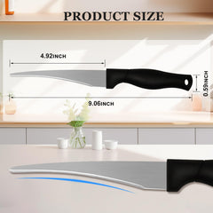 Jocqndia curved paring knife ergonomic handle closeup