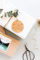 John Muir quote ornament back engraving possible and front design unchanged