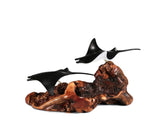 Manta Ray Duo Sculpture by John Perry on polished manzanita burl base